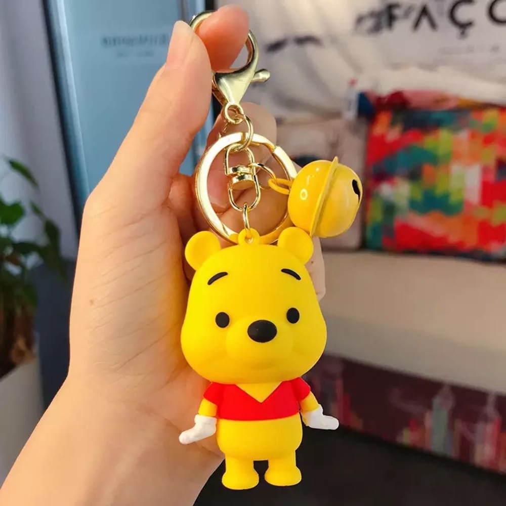 Winnie Pooh Bear 3D Keychain Pendant Keyring